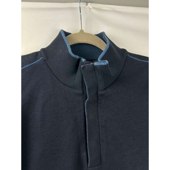 Boss Hugo Boss Men's Size XL 1/4 Zip Navy Blue Pullover Sweater Regular Fit - Picture 12 of 16
